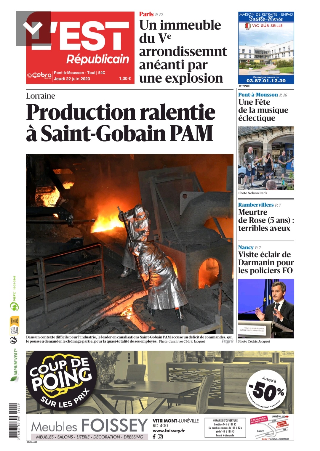 Est Républicain du 22 juin 2023