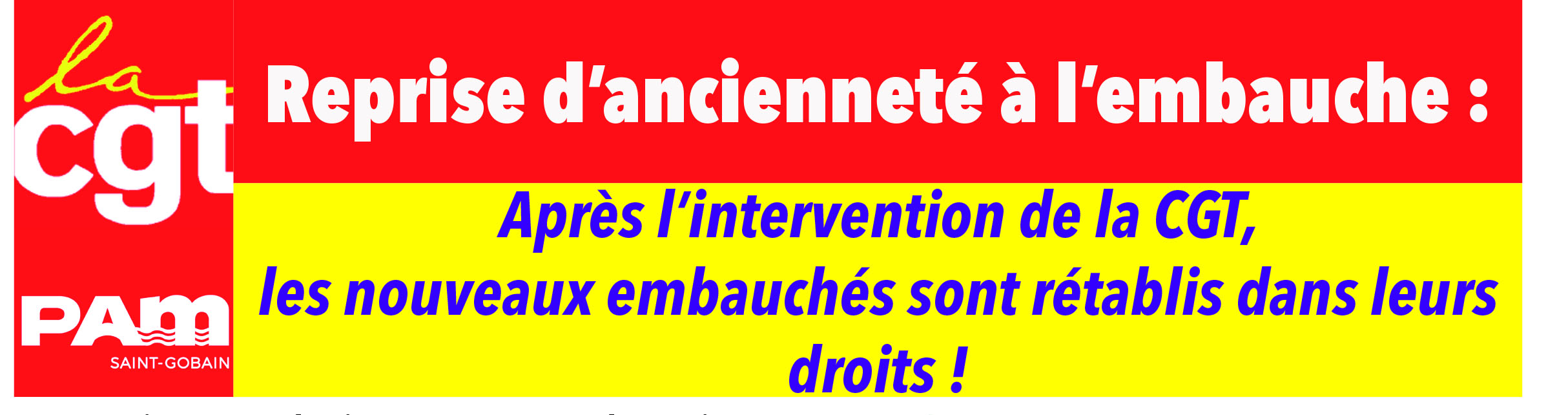 Reprise d&rsquo;ancienneté à l’embauche :